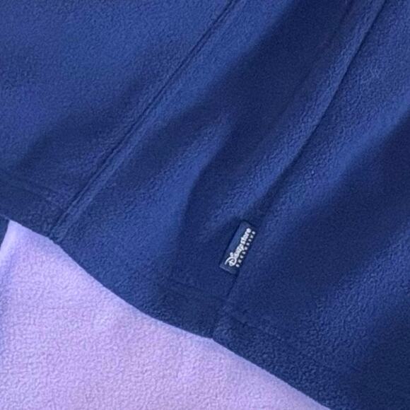 Vintage Disney Minnie Mouse 1/4 Zip Fleece Women's M | Blue Purple Pullover - Picture 5 of 12